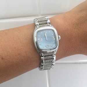 David Yurman  Sterling Silver Diamond Watch.